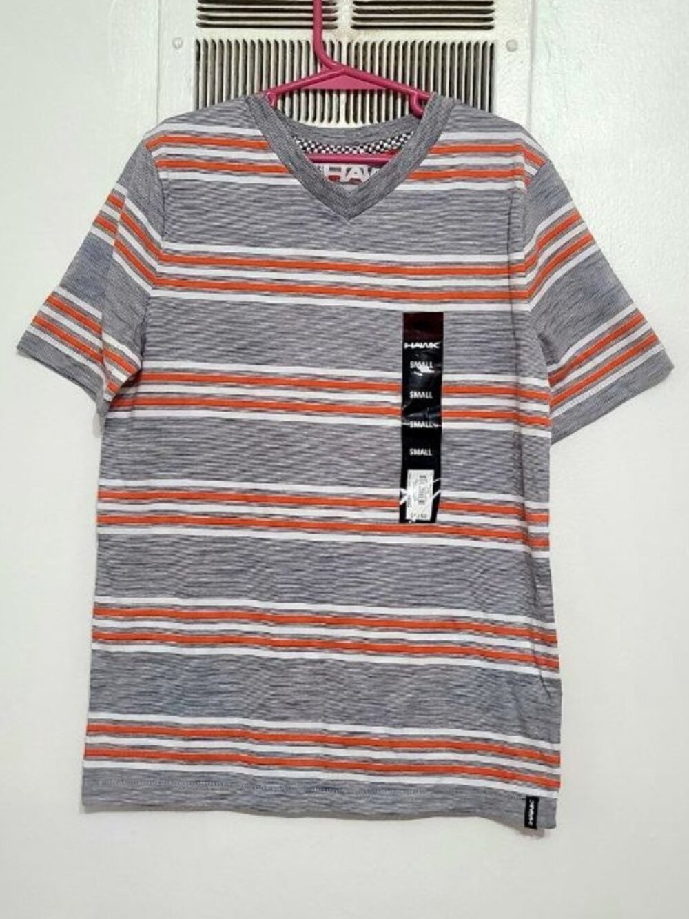 Multicolor Striped V‑Neck Tee